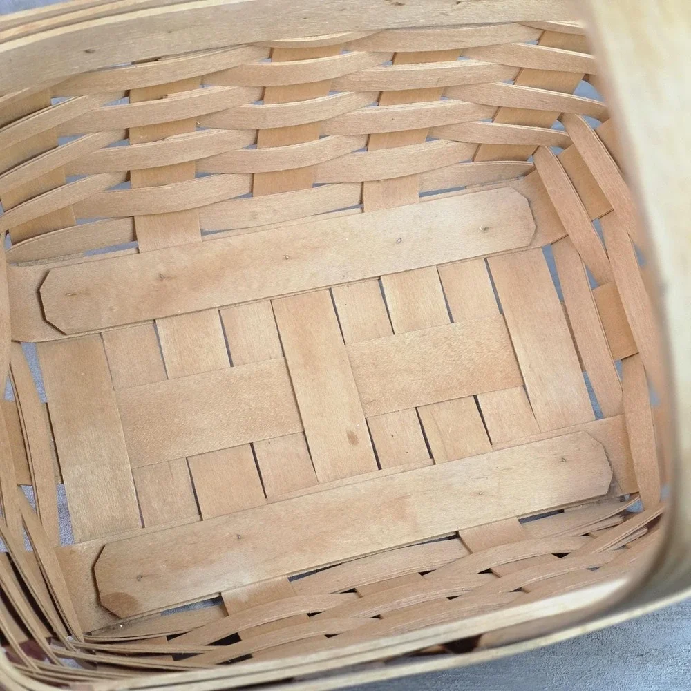 Vintage Longaberger Market Basket 2001 Fixed Stationary Handle, USA